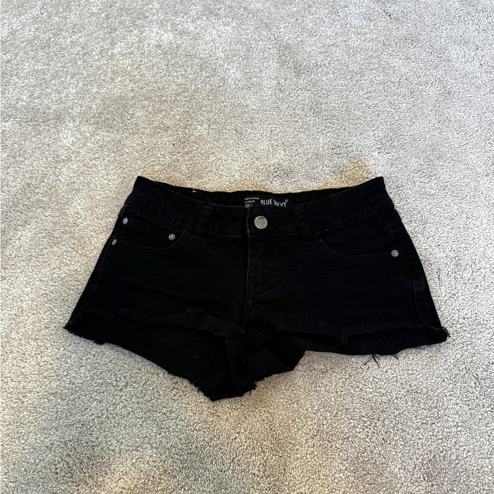 Women's Black Denim Shorts